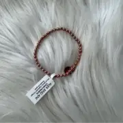 Alex and Ani Shiny Rosegold Secret Santa Stretch Beaded Bracelet