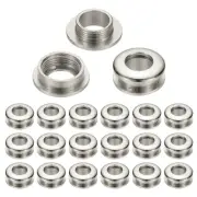 8mm(1/3 Inch) Brass Hole Eyelets, 20 Pcs Arc Surface Grommets, Silver Tone