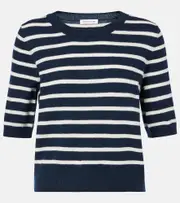 [Veronica Beard] Veronica Beard Shana striped cashmere sweater AU 8 blue