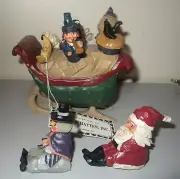Stephanie Vaughn RAWSON 2-Sided Sleigh Santa & Christmas Halloween Witch HOH NWT