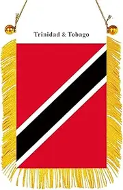 Trinidad and Tobago Flag Rearview Mirror Banner, 4x6 inches