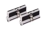 2 x Whitco Security Door Lock Cylinders Keyed Alike With x 4 Keys-Free Postage