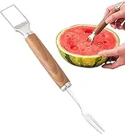 Watermelon Fork Slicer - 2-in-1 Watermelon Cutting Tool and Fork | Portable Fruit Slicing Cutting Accessories for Salad Preparation, Home, Camping, Party, Picnic