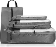 Compression Packing Cubes, Set of 4 Travel Packing Organisers Travel Packing Cu