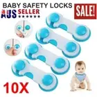 10x Baby Child Cupboard Cabinet Safety Locks Pet Proofing Door Drawer Fridge HQ