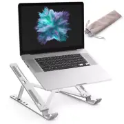 Portable Adjustable Aluminum laptop stand for MacBook, Dell and Ipad(Silver)