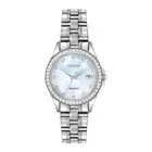 Citizen Eco-Drive Silhouette Crystals Stainless Steel Womens Watch - EW1841-66D