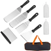 New 7Pcs Griddle Accessories Kit - Stainless Steel BBQ Tools for Grilling