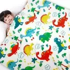 Dinosaur Toddler Blanket Gifts for Boys and Girls, Plush Dino Throw Blanket for