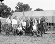 Warren Harding in Gettysburg with Press July 1st or July 2nd, 1922 Photo
