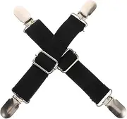 Beatifufu 1 Pair Adjustable Boot Straps Clips Trousers Leg Fasteners for Women Men Motorcycle Jeans Pants Bed Sheets Straps