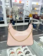 Michael Kors Wilma Large Leather Women String Chain Shoulder Bag (Powder Blush)