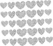 SHINEOFI 30Pcs Rhinestone Heart Patches Bling Decorative Iron Stickers for Clothes Bags to Easy Application Durable Cute DIY Craft Embellishments