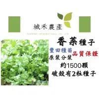 在飛比找蝦皮購物優惠-城禾農產🍃 香菜種子 約1500粒 15克 分半有兩粒種子 