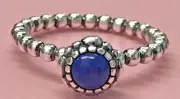 PANDORA | BIRTHDAY BLOOMS LAPIS RING ✪NEW✪ 190854LP SEPTEMBER RARE 58 RETIRED 60