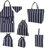 COLORFUL CANDY STYLE Laura Ashley NT605000 Kindergarten Entrance School Entrance 6-Piece Set, Lesson Bag, Quilting (Gusset), Shoe Case, Drawstring Gymnastics Clothing Bag, Lunch Bag, Cup Bag, Small