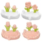 Florals Ceramic Soap Holder Durability Easy NonSlip Base Decors
