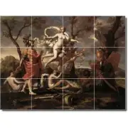 Nicholas Poussin Mythology Tile Mural PT06815. 32 x 24 (12) 8x8 tiles