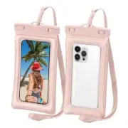 [Floatable] Waterproof Phone Pouch Floating Waterproof Phone A4-Pink-1 pack