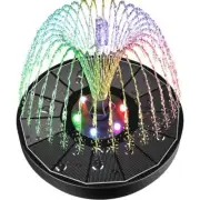 Cubilan Fountain Pump Solar Powered 3.5-Watt + 4-Fixer w/ 7-Nozzle Glass Black