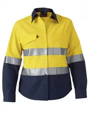King Gee Reflective Workcool 2 Hi Vis Shirt Yellow