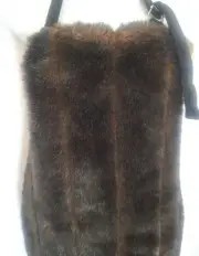 NWT ISABELLAS JOURNEY FAUX FUR APRON DARK BROWN SEXY FANTASY One Size