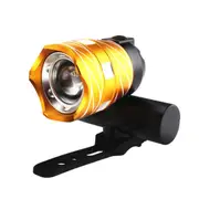 800LM T6 Bicycle Light Three Modes Zoomable Night Riding USB Rechargeable Waterproof GOLD COLOR