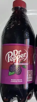 Dr Pepper Blackberry 20 Oz Bottle New Flavor ~~free Shipping~~