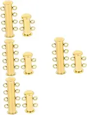 TEHAUX Necklace Separator 8 Pcs Necklace Clasp Jewelry Magnetic Clasps for Necklace Pearls Necklace Gold Closures Necklace Connecting Clasp Necklace Connector Necklace Shortener Layer Clasp Stainless Steel