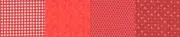 Celebrating 50 Years of Moda by Moda Red Four-in-One Fabric 1/2 Yard