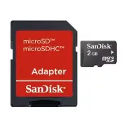 San Disk Mobile microSD microSDHC Card For Mobile Phones 2 GB with SD Adapter