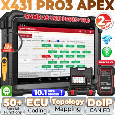 Launch X431 PRO3 APEX PRO 5 Bidirectional Scanner Car Diagnostic Tool Key Coding