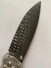 1PC. 1:1 Carbon Fibre Clip Point Blade for Benchmade 535 Replace Component