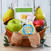 Heartfelt Harvest: Fruit & Cheese Sympathy Basket from Great Arrivals