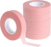 Eyelash Extension Tape, Fenshine 6 Rolls Pink Lash Tape for lash Extension Adhesive Breathable Micropore Fabric Tape for Eyelash Extension Supply (0.5 inch x 10 Yards)