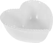 GLEAVI Heart Shaped Ceramic Bowl Elegant Dessert and Salad Serving Dish for Home and Restaurant Ceramics for Snacks Chips and Hot Dishes