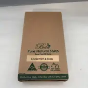 Bella Pure Natural Soap Spearmint & Bran Made With Palm Oil
