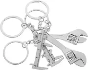 [NIYANGLE] 1 Set Mini Vernier Caliper Keyring: Outdoor Tool Keychain Set - Mini Vernier Caliper And Wrench Keychains - Metal Key Fob For Camping Hiking And Travel