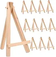 HOOTNEE 12 Pcs Small Wooden Table Easel Mini Display Easels for Painting Photos Objects Handmade Craftsmanship Stable Tripod Stand for Home Decor and Artistic Showcases