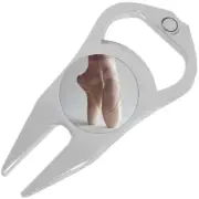 Ballet Shoes Golf Ball Marker Divot Repair Tool Bottle Opener