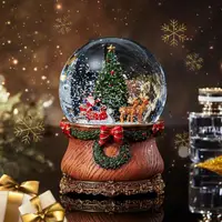 在飛比找momo購物網優惠-【JARLL讚爾藝術】聖誕雪中奇緣 聖誕水晶球音樂盒(生日情