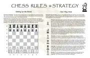 CHESS RULES & STRATEGY CHEAT SHEET LAMINATED - 11 x 17 A MUST FOR YOUR CHESS SET
