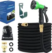 Grandma Shark Garden Hose, Gardena Hose 15 m, Water Hose, with 8 Modes Water Spray Gun, Extendable Magic Hose (50 ft)