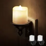 Flameless Candle Night Light, Night Lights Plug into Wall 2 Pack, LED Candle Nig