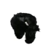 [Ruslan Baginskiy] Ruslan Baginskiy Faux-fur Ear Flaps Hat S-M BLACK