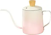 350ml Gooseneck Pour Over Coffee Kettle Stainless Steel for Baristas Sturdy Ergonomic Handle 2.8x3.2inch Versatile Tea Kettle, Gradient Pink
