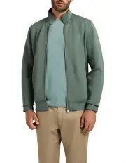 [Marcs] Neo Zip Thru Sweater in Balsam Green