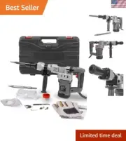 Electric Demolition Jack Hammer 1400W with Chisels Carrying Case Lightweight