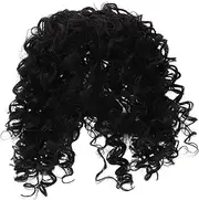 Beavorty Small Curly Wig Hairpin Female Accessory U Part Curly Wig Woman Ponytail Extension Women Braid Hair Extensions Wig Curly Clip in Hair Extensions High Temperature Wire Black