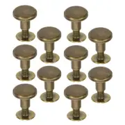 10 Pcs Ledger Book Mother-in-law Rivets Screw Post Binding Metal Studs